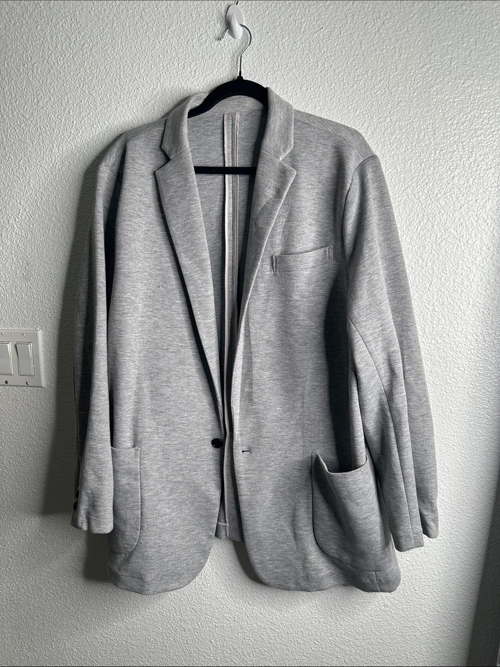 DAPPER BOI Light Gray Men's Casual Knit Blazer size xL
